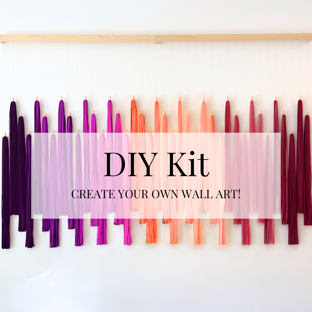 DIY Kit - Contemporary Fiber Wall Art Hanging (6 Feet Wide)