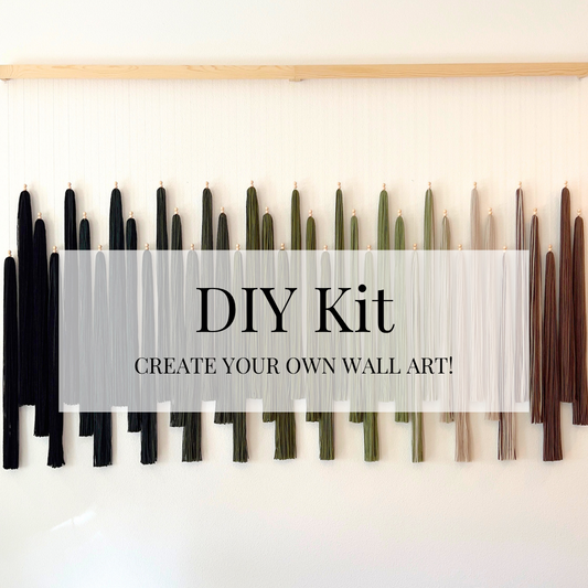 DIY Kit - Contemporary Fiber Wall Art Hanging (3 Feet Wide)