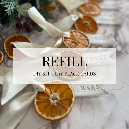 REFILL for DIY Kit - Clay Place Cards (no tools)