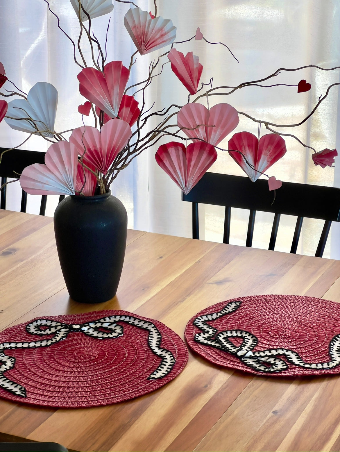 DIY Kit - Embroidered Bow Round Placemats